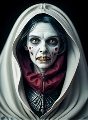 The White Lady: A Haunting Portrait of a Ghostly Woman.