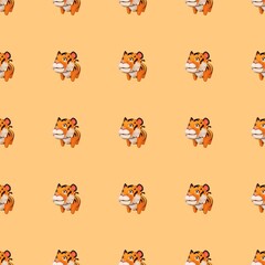 tiger 3d seamless pattern. background,wallpaper. Designing clothes, shirts, hats, etc