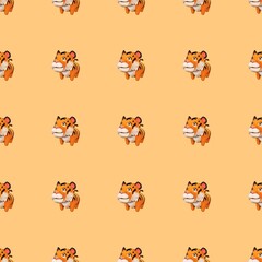 tiger 3d seamless pattern. background,wallpaper. Designing clothes, shirts, hats, etc