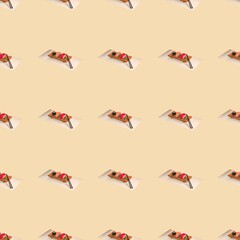 sushi 3d seamless pattern. background,wallpaper. Designing clothes, shirts, hats, etc