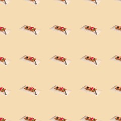 sushi 3d seamless pattern. background,wallpaper. Designing clothes, shirts, hats, etc