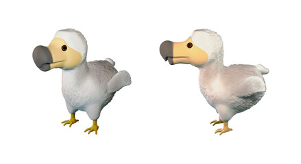 character dodo bird 3d rendering