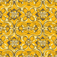 Seamless Background Yellow. Generative AI