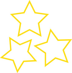 Yellow star outline