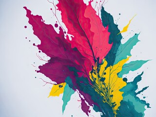 Abstract colorful watercolor background. ai generative