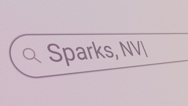 Search Bar Sparks NV 
Close Up Single Line Typing Text Box Layout Web Database Browser Engine Concept