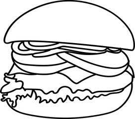 Burger Outline