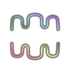 Cute Simple Doodle Colorful line sign icon