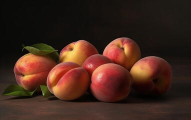 Fototapeta na wymiar Peach Painting,created with generative ai tecnology.