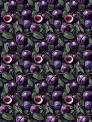 Fruts square continuous tiles pattern,Seamless collage pattern.created with generative ai tecnology.