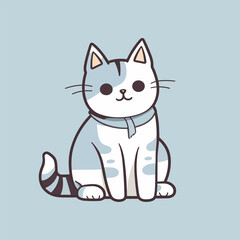 Cute Cat cartoon kitty meow kitten illustration