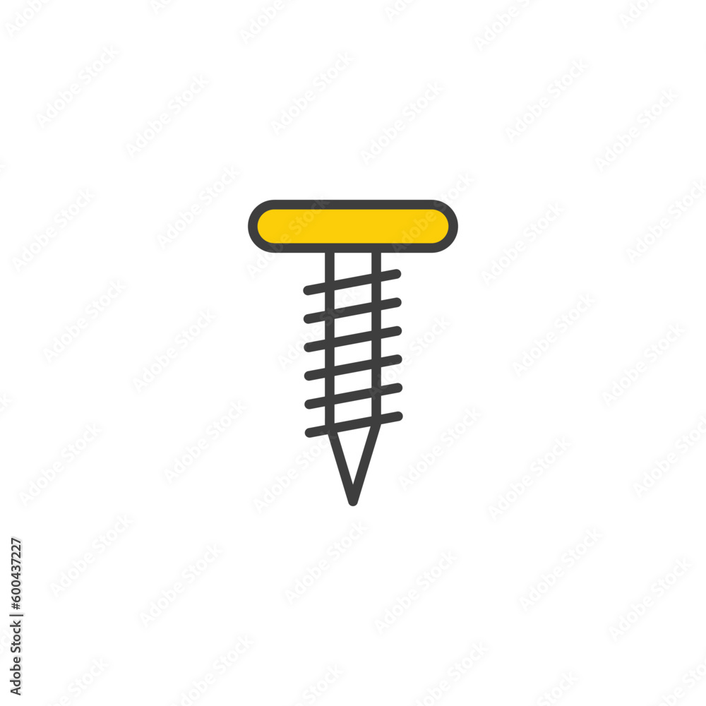 Wall mural screw icon design with white background stock illustration