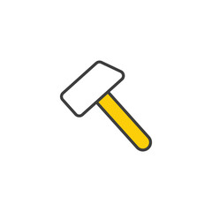 Rammer icon design with white background stock illustration
