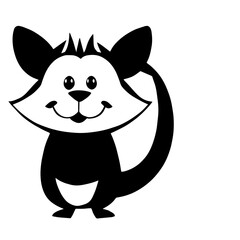 Animal head vector design black and white
