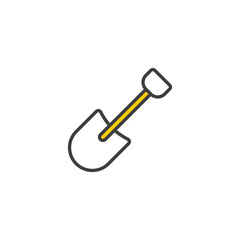 Shovel icon design with white background stock illustration