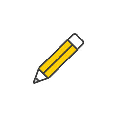 Pencil icon design with white background stock illustration