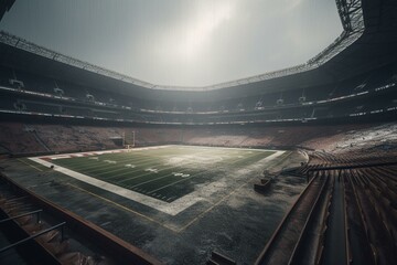 Obraz na płótnie Canvas Stadium for playing American football. Generative AI
