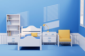 3d rendering cartoon bedroom picture