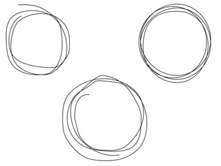 Scribble circle.Circles made with pencil.