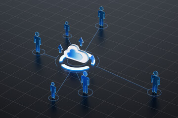 3d rendering cloud data concept picture