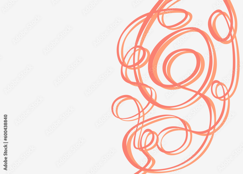 Poster minimalist background with ornamental line pattern and with some copy space area