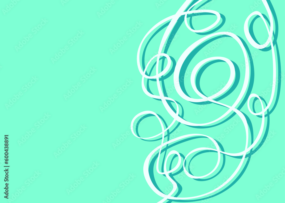 Poster minimalist background with ornamental line pattern and with some copy space area
