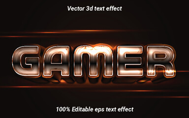 Gaming EPS Vector 3D Text Effect. 