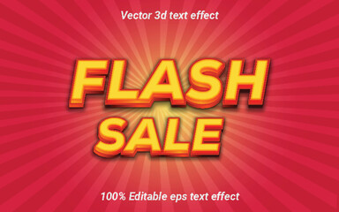 Flash Sale EPS Vector 3D Text Effect. 