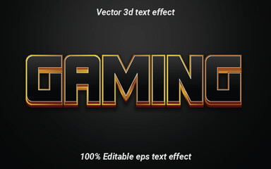 Gaming EPS Vector 3D Text Effect. 