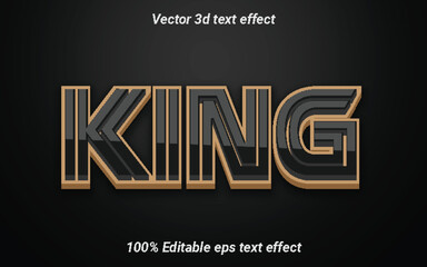King EPS Vector 3D Text Effect. 