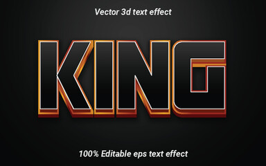 King EPS Vector 3D Text Effect. 