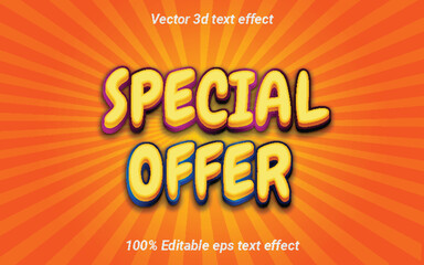 Special Offer EPS Vector 3D Text Effect. 