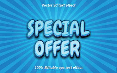 Special Offer EPS Vector 3D Text Effect. 