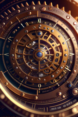 Naklejka premium Clockwork mechanism illustration