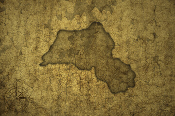 map of kurdistan on a old vintage crack paper background .