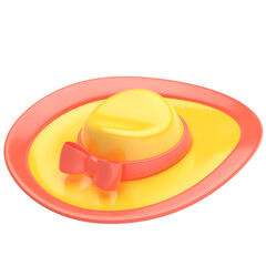 Straw hat 3D Icon