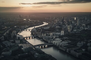 Fototapeta na wymiar Detailed image of London. Generative AI