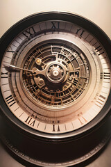 Naklejka premium Clockwork mechanism illustration