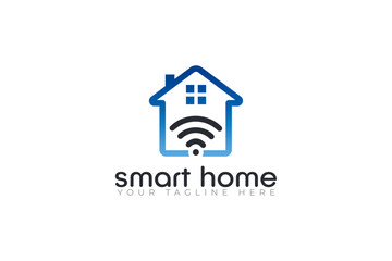 Fototapeta premium Smart home logo icon