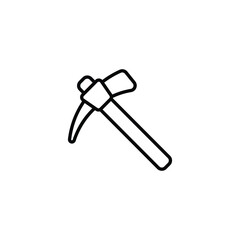 Axe icon design with white background stock illustration