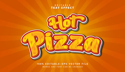 3D Hot Pizza text effect - Editable text effect