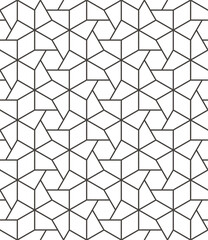 A seamless pattern with lines and triangles