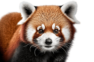 Isolated Red Panda Illustration on Transparent Background, Generative AI