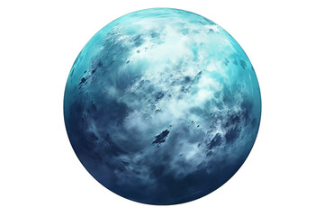 Isolated Neptune Planet on Transparent Background, Generative Ai