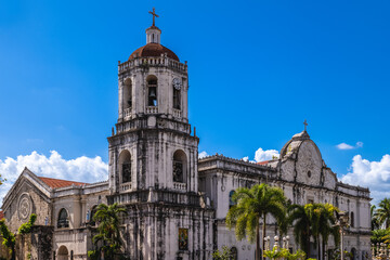 Cebu Metropolitan Cathedral, the ecclesiastical seat of the Metropolitan Archdiocese of Cebu in Philippines - obrazy, fototapety, plakaty
