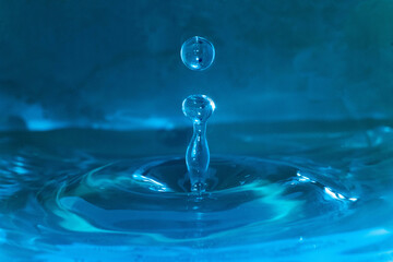 drop of water. Water splashing. Close up of Waters drop