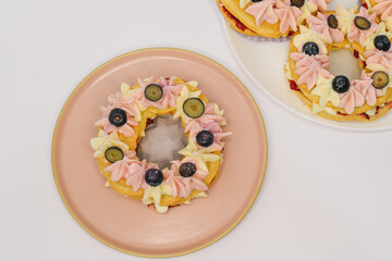 colorful cakes backdrop- close up of cakes