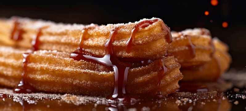 Churros close-up. - Powered by Adobe