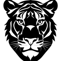 Animal head vector design black and white