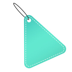 green mint banner triangle white stitch frame tag sale